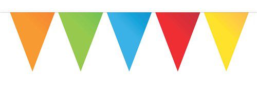 Vlaggenlijn multi color 10mtr pak a 5st Vlaggenlijn multi color 10mtr pak a 5st